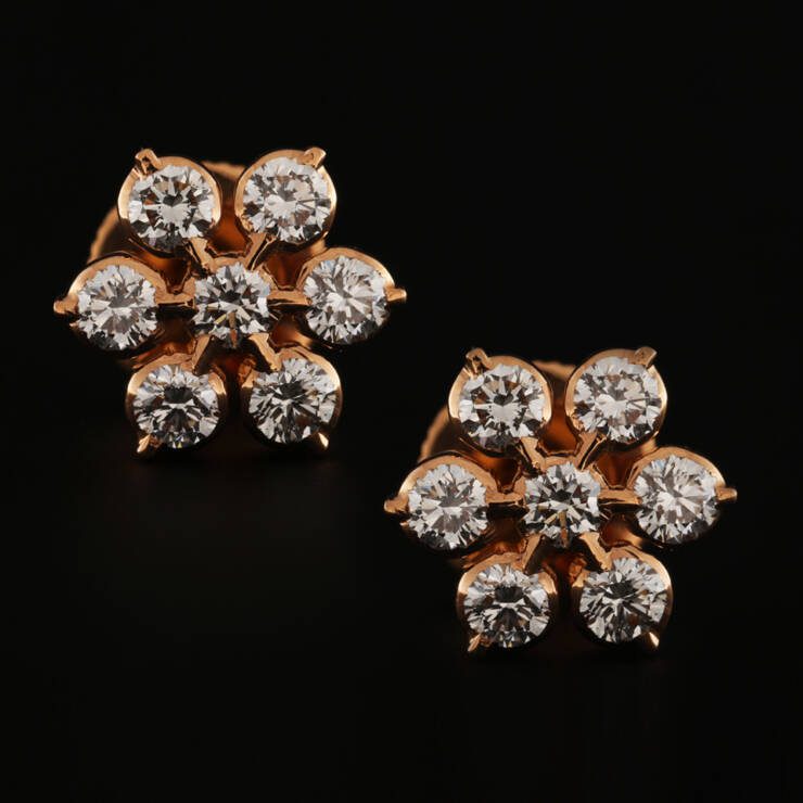 KMN 272 Diamonds Nakshatra Diamond Earrings