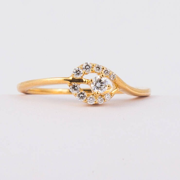 KMN 127 - Water Drop Diamond Ring