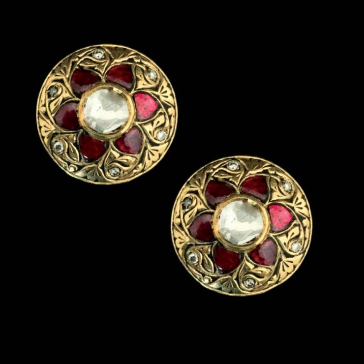 KMN 170 - Intricately Crafted Jadau Earrings