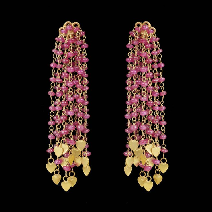KMN 174 - Contemporary Ruby Earrings