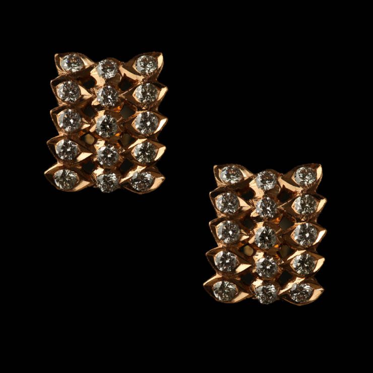 KMN 191 - Contemporary Diamond Earrings