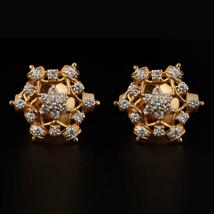 KMN 229 - Delicate Open Setting Diamond Earring