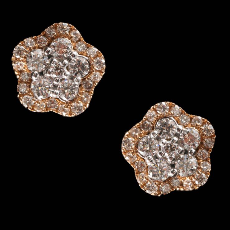 KMN 292 - Princess Diamond Earring Stud